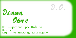 diana opre business card
